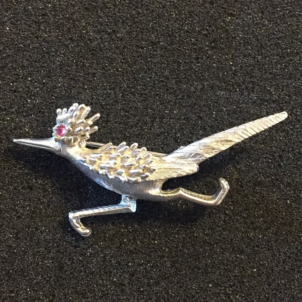 Vintage DeNicola roadrunner brooch